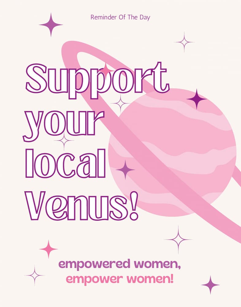 Pink Venus Empowerment by Nazma Khokhar — canvas wall art