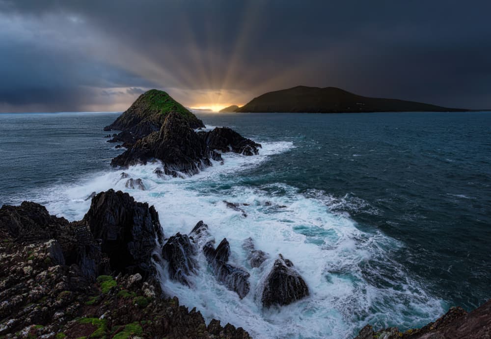 Dramatic Coastal Sunset by Srecko Jubic — canvas wall art