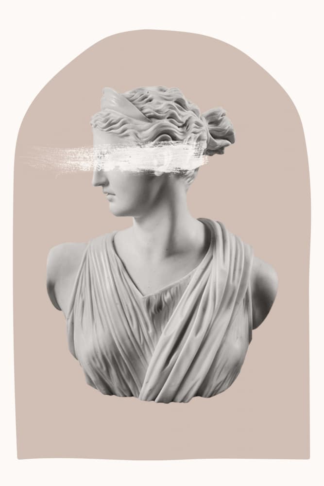 Abstracted Classical Bust by Talitha McQueen — canvas wall art