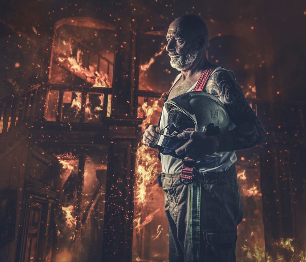 Veteran Firefighter by gNo — canvas wall art