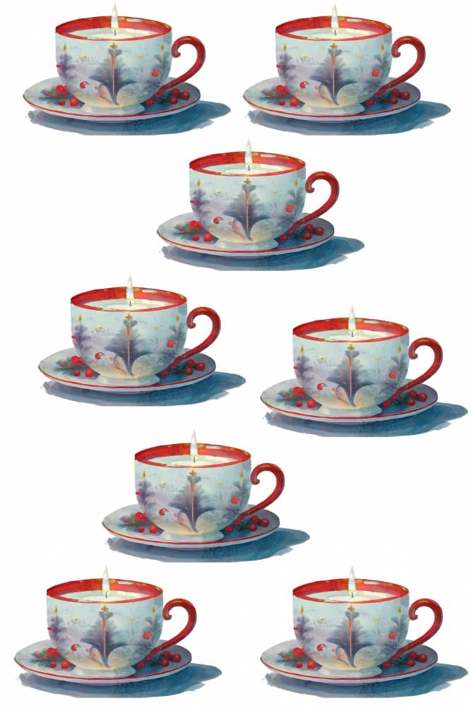 Cozy Christmas Candles by casa cartissi — canvas wall art