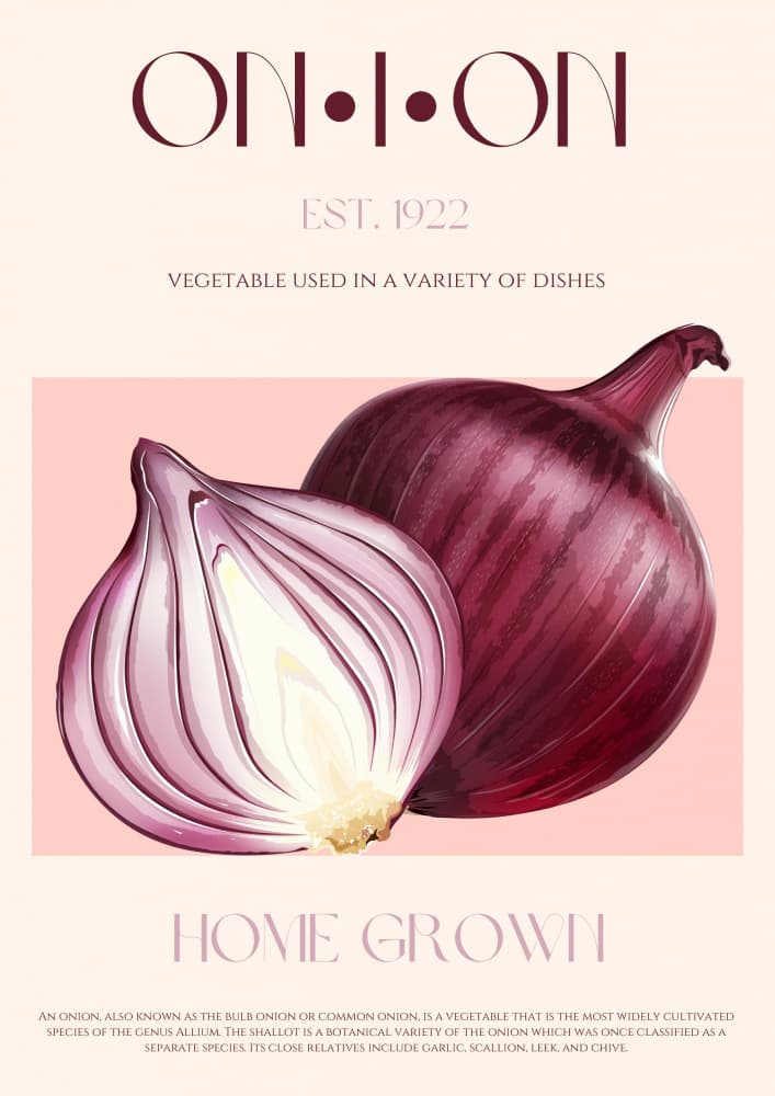 Ruby Red Onions by Nazma Khokhar — canvas wall art