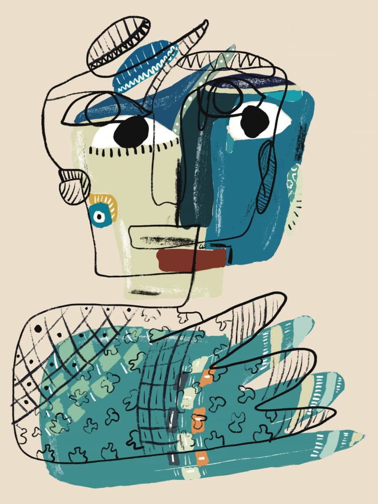 Abstract Face Reflection by GIovanna Gil Alves — canvas wall art