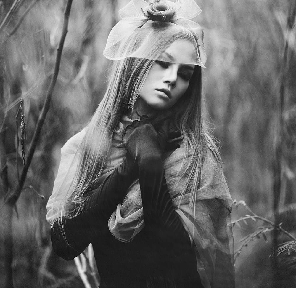 Mysterious Veiled Woman by Abr Abe — canvas wall art