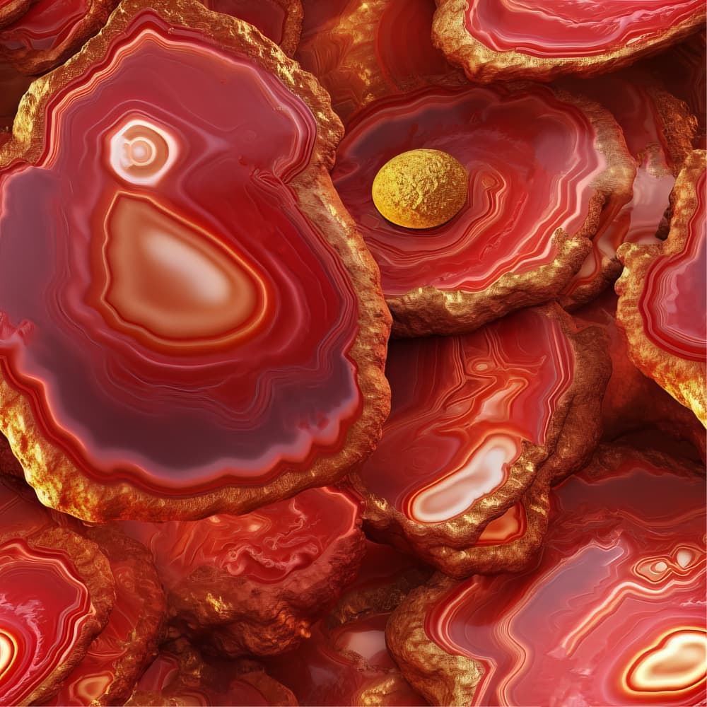Luxe Agate and Gold by Bilge Paksoylu — canvas wall art