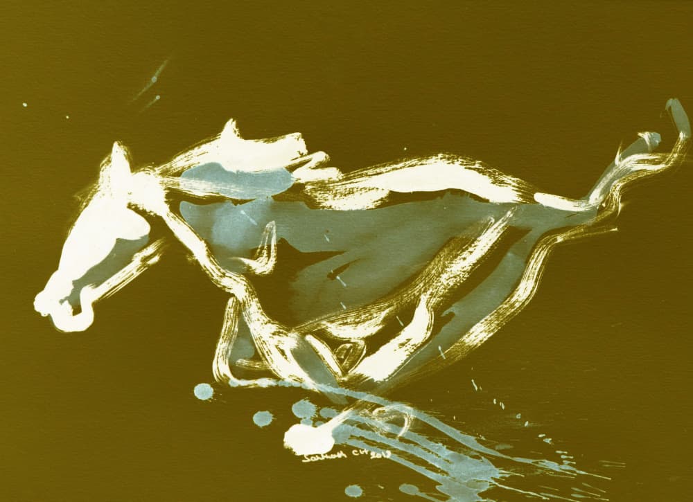 Dynamic Running Horse by Santhosh ch — canvas wall art