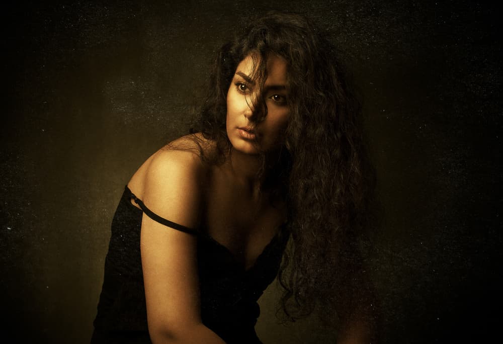 Intense Gaze Woman by Mehdi Mokhtari — canvas wall art