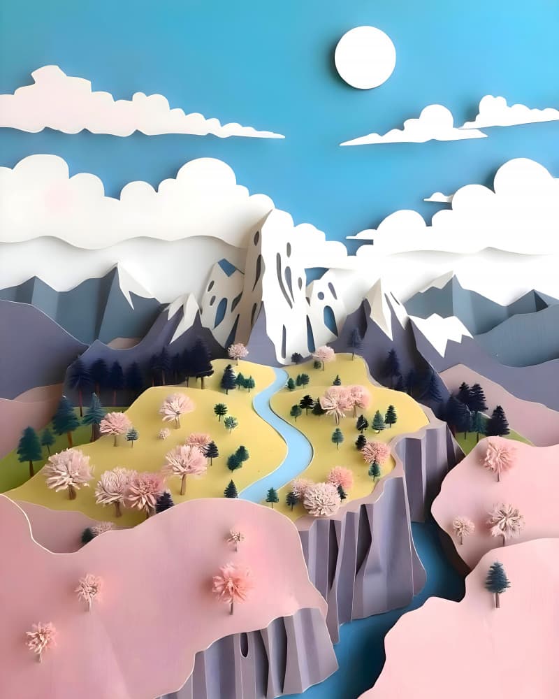 Whimsical Spring Landscape by Uma Gokhale — canvas wall art