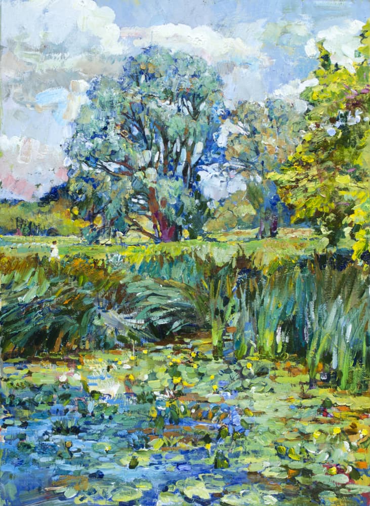 Impressionist Lily Pond by Andrii Kutsachenko — canvas wall art