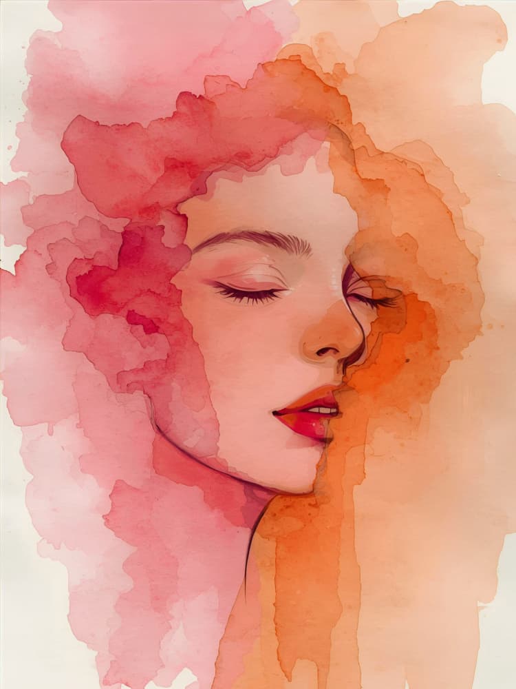 Serene Watercolor Dream by Ohkimiko — canvas wall art