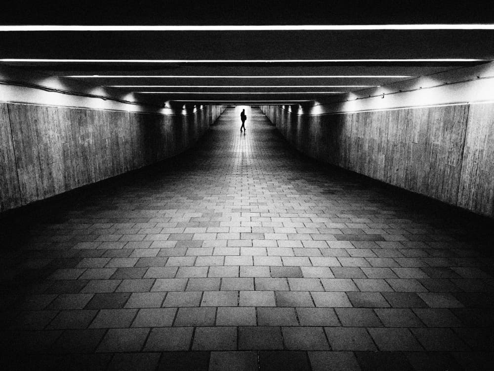 Solitary Tunnel Walk by Emilian Avramescu — canvas wall art