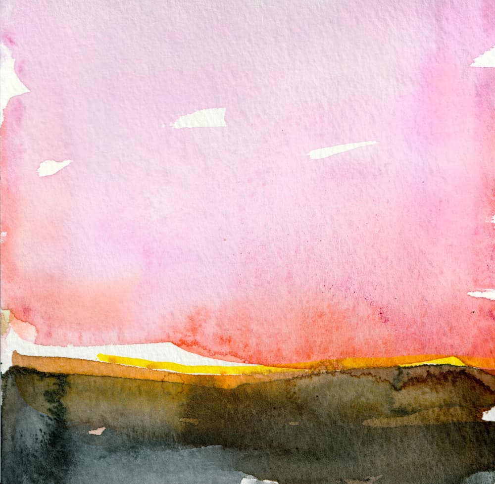 Abstract Sunset Glow by Christine Lindstrom — canvas wall art