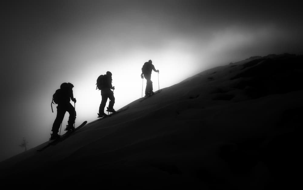Winter Mountain Ascent by Sandi Bertoncelj — canvas wall art