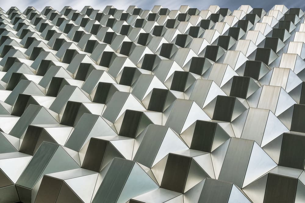 Modern Geometric Facade by Renate Reichert — canvas wall art