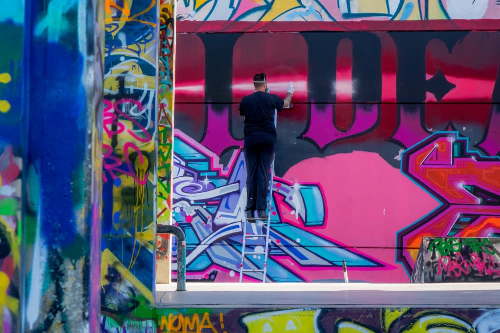 Urban Graffiti Artist by Heike Wolters-Wrase — canvas wall art