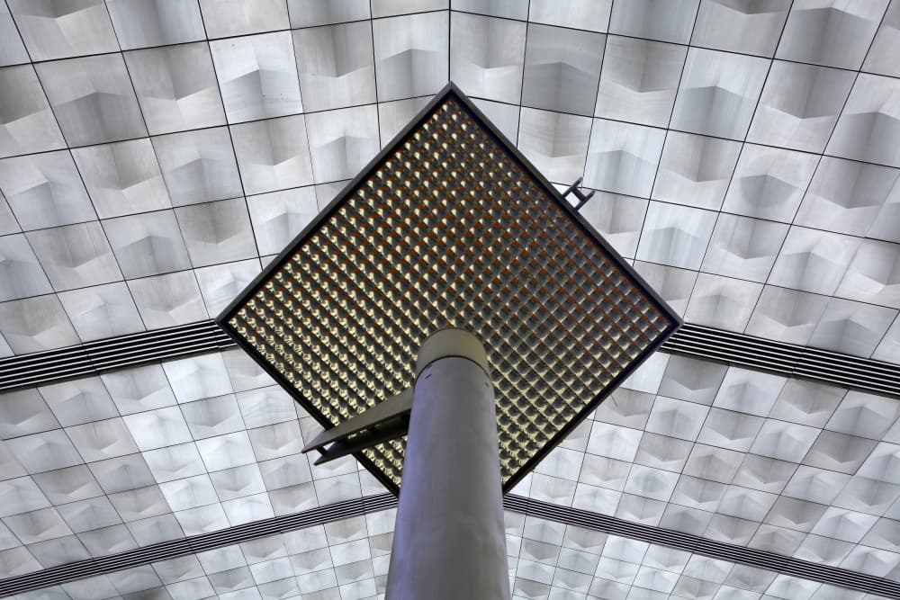 Geometric Ceiling Light by Hans-Wolfgang Hawerkamp — canvas wall art