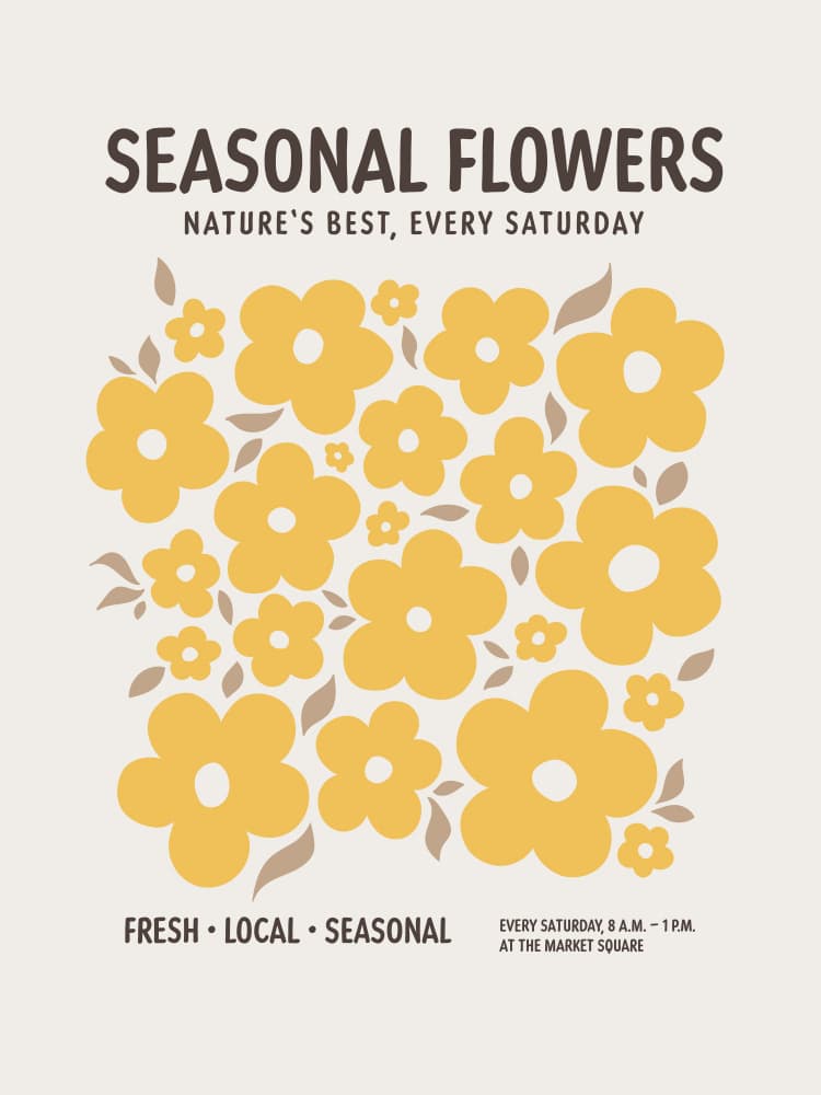 Cheerful Yellow Flowers by Alexandra Weise — canvas wall art