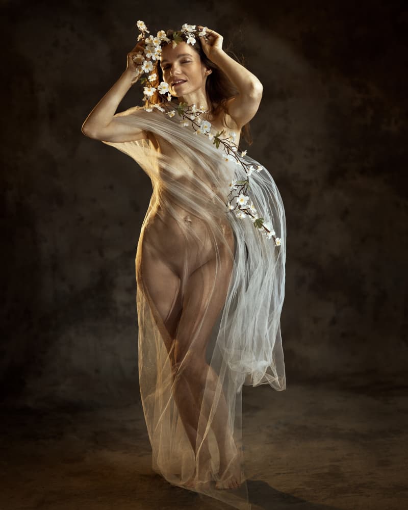 Ethereal Maternity Bloom by Franky De Meyer — canvas wall art