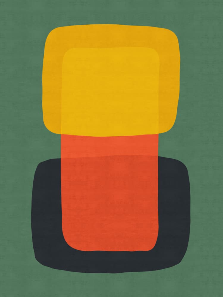 Modern Abstract Shapes by Vitor Costa — canvas wall art