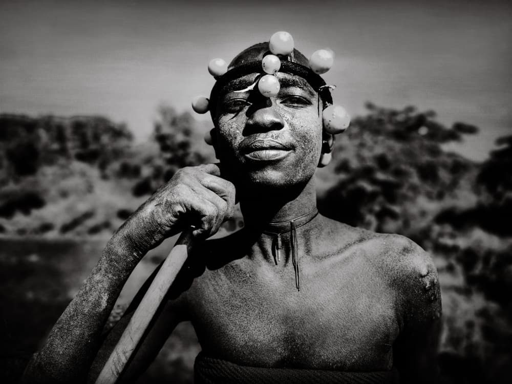 African Tribal Portrait by Svetlin Yosifov — canvas wall art