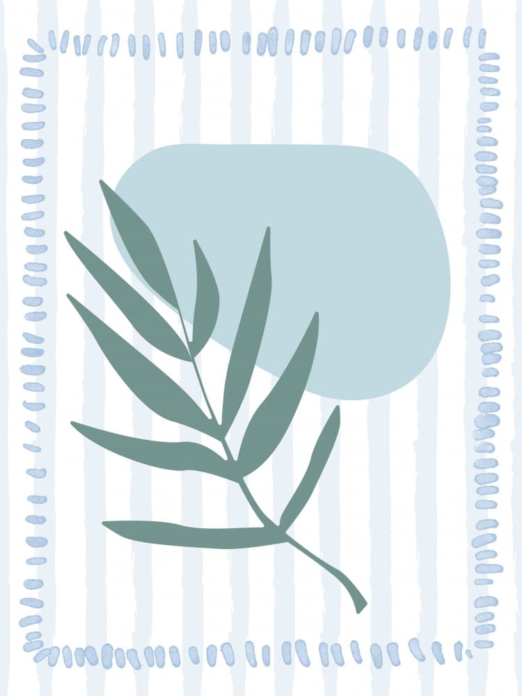 Serene Botanical Abstract by Mathieu jeuf — canvas wall art