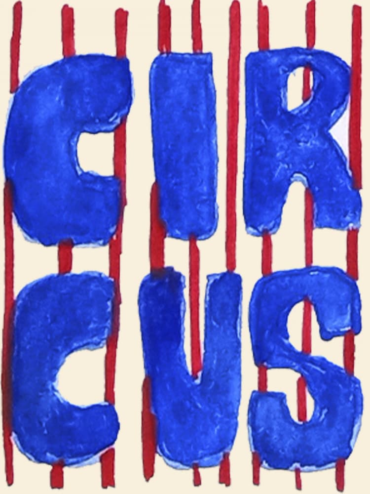 Circus Tent Typography by Elizabeth C — canvas wall art