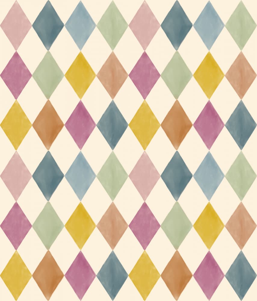 Watercolor Pastel Diamond Pattern by Radhika Modi — canvas wall art