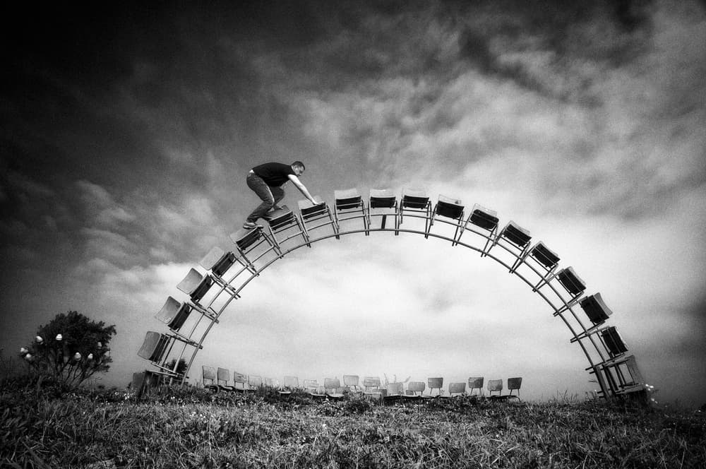 Chair Arch Challenge by Miki Meir Levi — canvas wall art