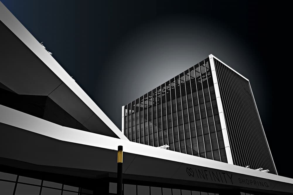 Sleek Urban Geometry by Roland Weber — canvas wall art