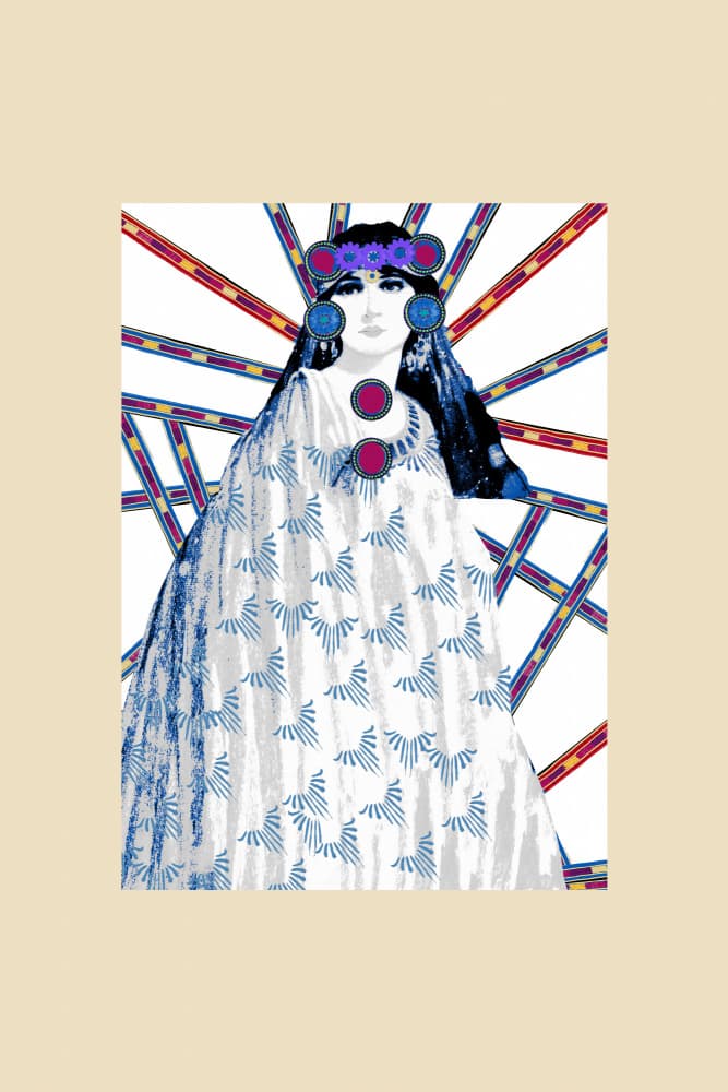 Mystic Blue Goddess by casa cartissi — canvas wall art