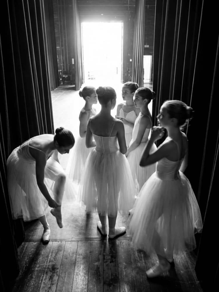 Young Ballerinas Backstage by Andreas Magnusson — canvas wall art