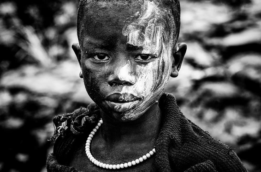 Painted African Boy by Joxe Inazio Kuesta Garmendia — canvas wall art