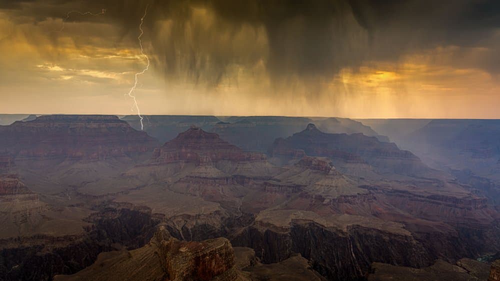 Grand Canyon Lightning Storm by Ning Lin — canvas wall art