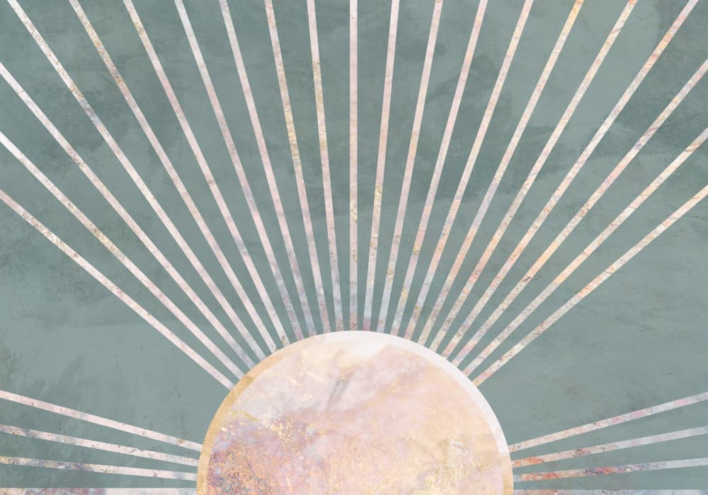 Boho Sunburst by Sarah Manovski — canvas wall art