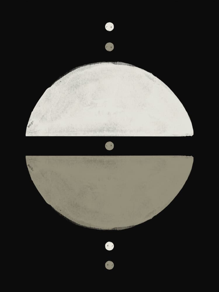 Balanced Abstract Circle by Ema Paraschiv — canvas wall art