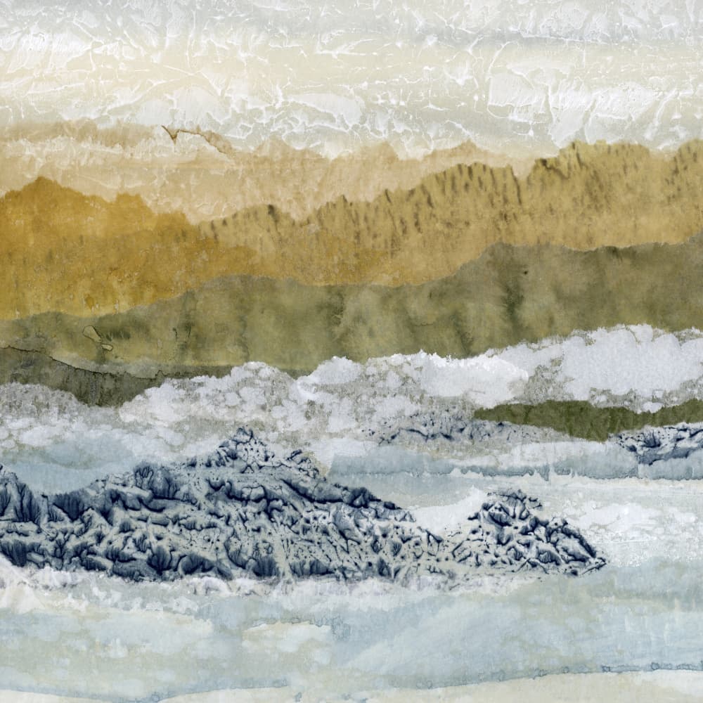 Abstract Mountain Layers by Lara Eckerman — canvas wall art