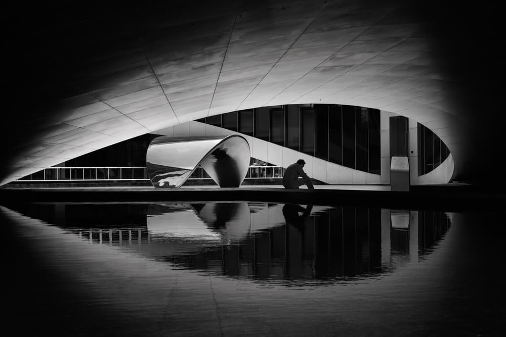 Urban Solitude Reflection by Ke Liu — canvas wall art