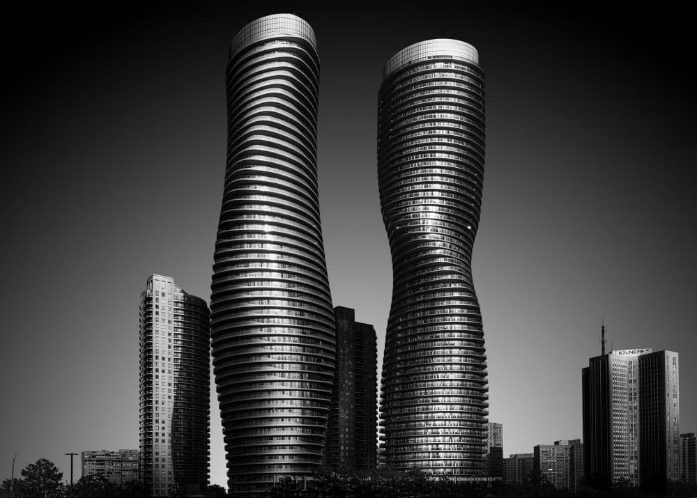 Twisted Urban Towers by Jackson Carvalho — canvas wall art