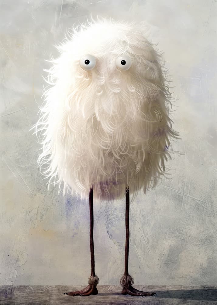 Long-Legged Fluffball by Justyna Jaszke — canvas wall art