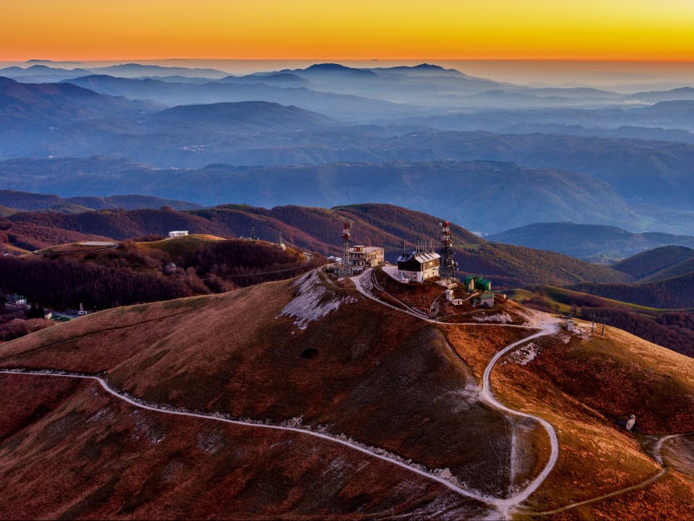Golden Hour Mountain Summit by Valentin Borsan — canvas wall art