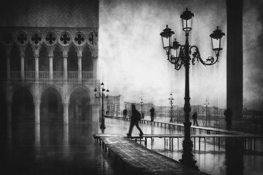Doge's Palace High Water by Roswitha Schleicher-Schwarz — canvas wall art