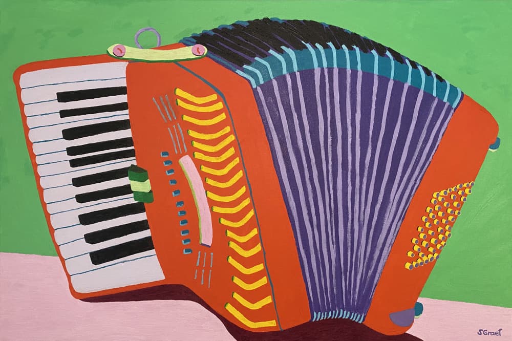 Accordion by Sue Graef — canvas wall art