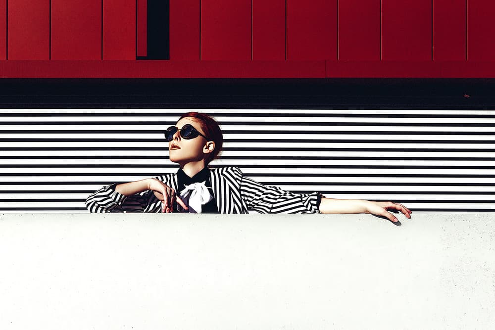 Chic Striped Fashion by Ruslan Bolgov — canvas wall art