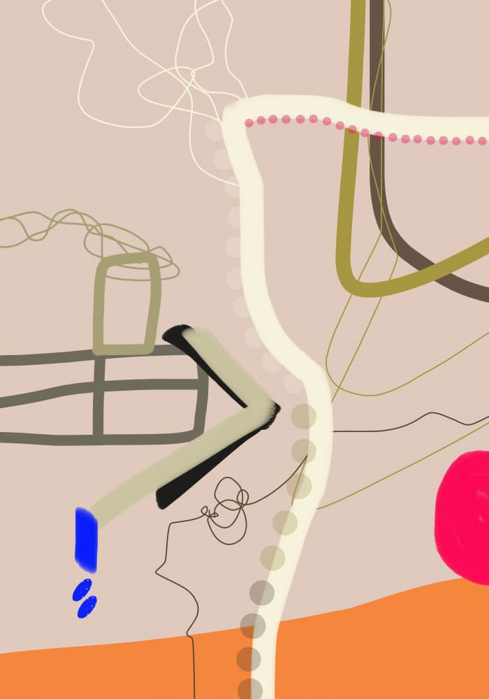 Vibrant Abstract Lines by Pelin Atilla — canvas wall art