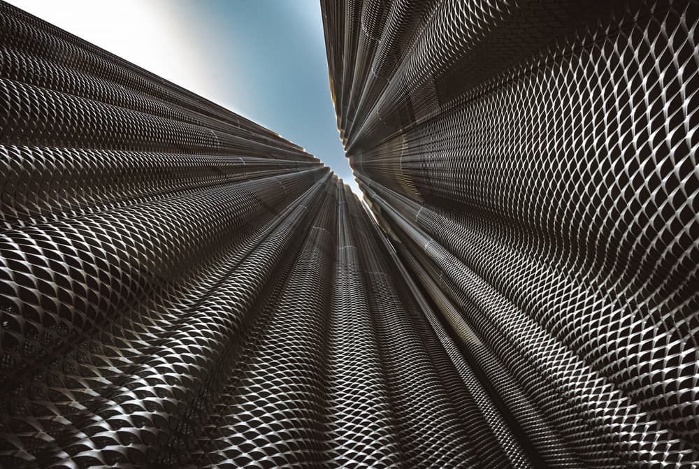 Geometric Skyward Facade by Marco Tagliarino — canvas wall art