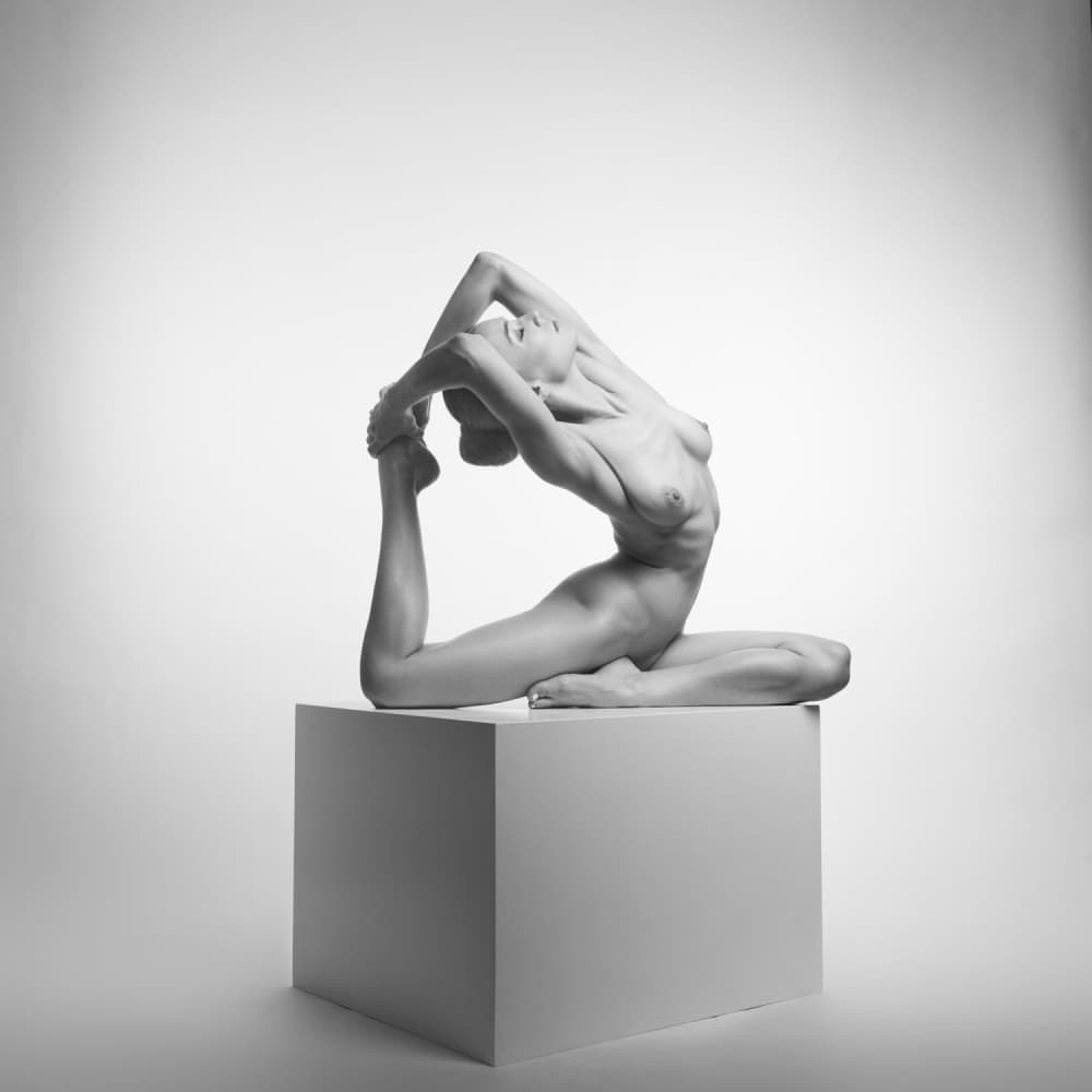 Graceful Yoga Nude by Arkadiusz Branicki — canvas wall art