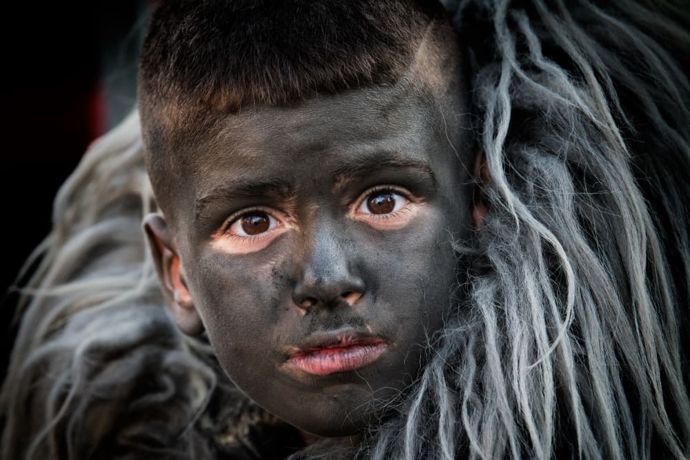 Solemn Painted Boy by Giovanni Cavalli — canvas wall art