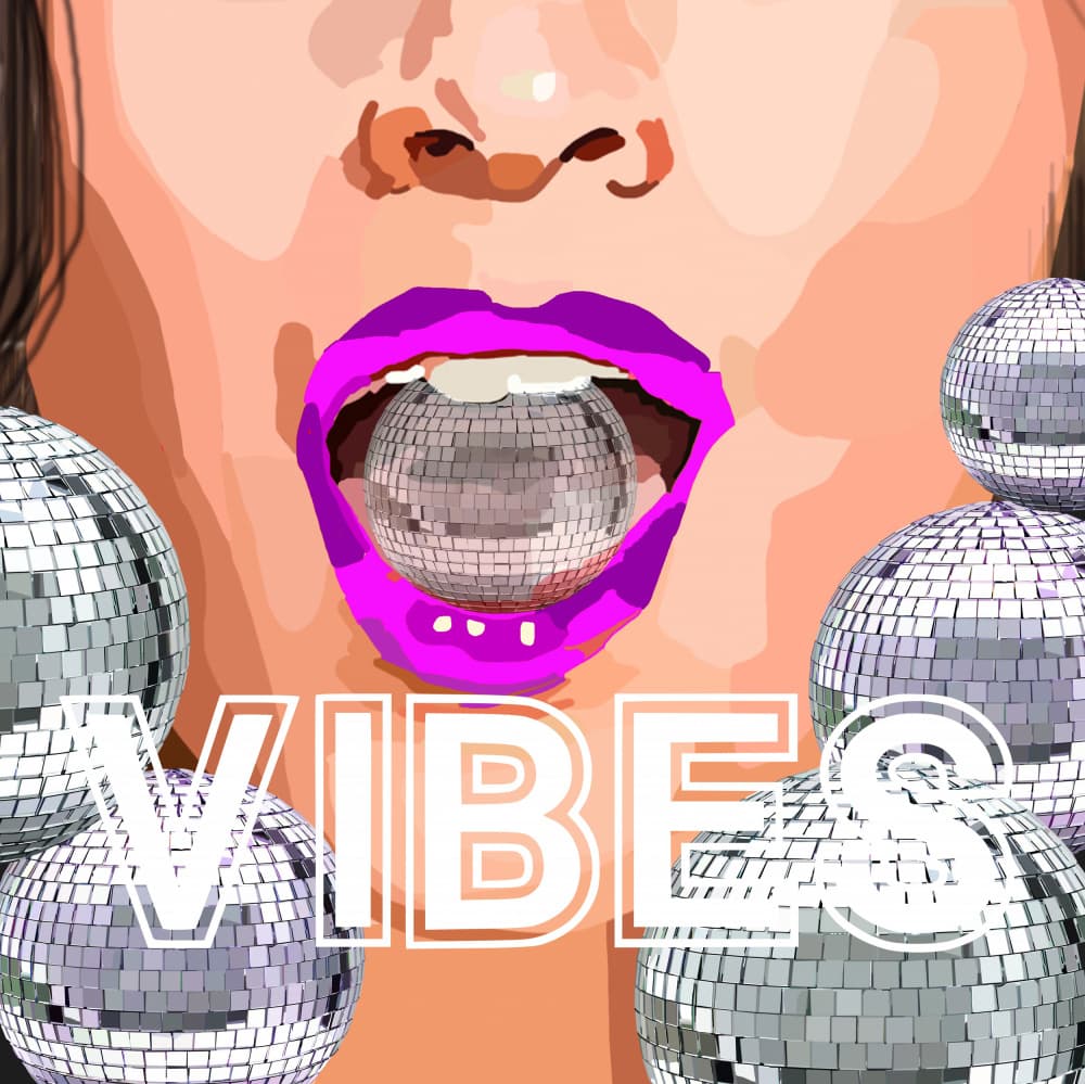 Disco Lip Vibes by Lynnda Rakos — canvas wall art