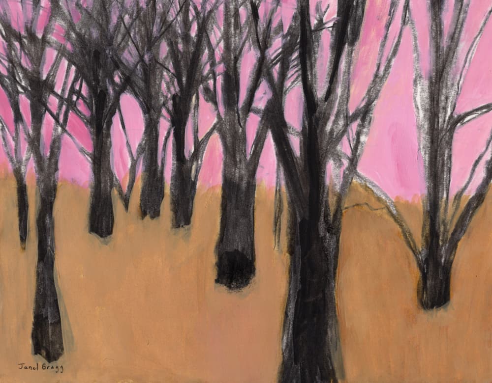 Pink Sky Forest by Janel Bragg — canvas wall art