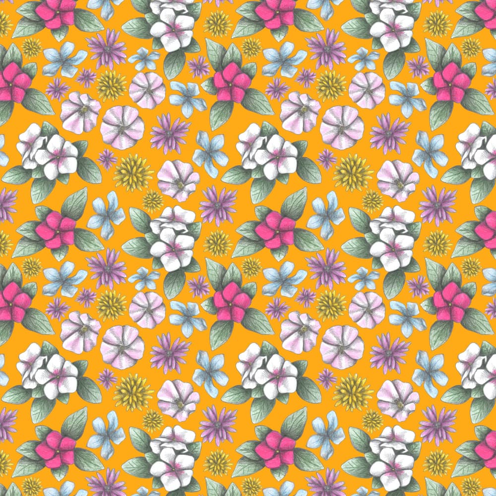 Colorful Floral Pattern by Cecilia Battaini — canvas wall art